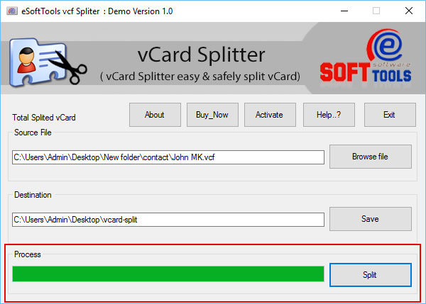 vCard Splitter