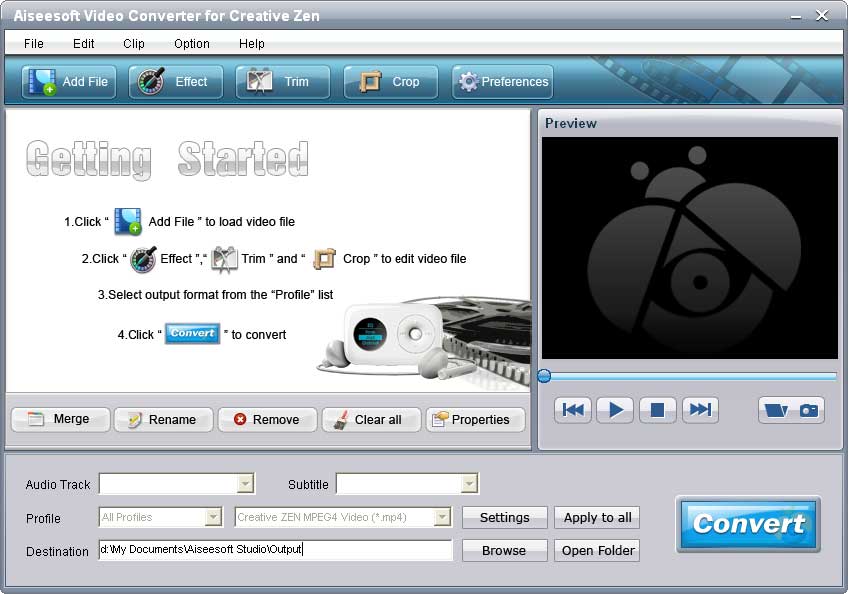 Aiseesoft Creative Zen Video Converter