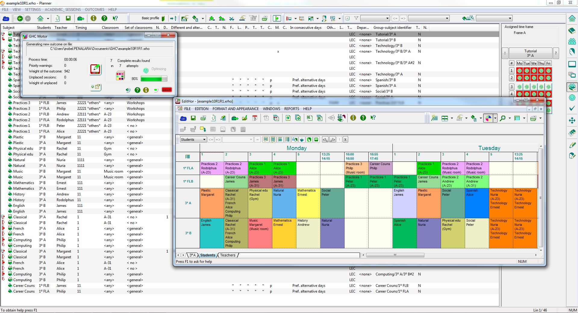 GHC Timetables EN