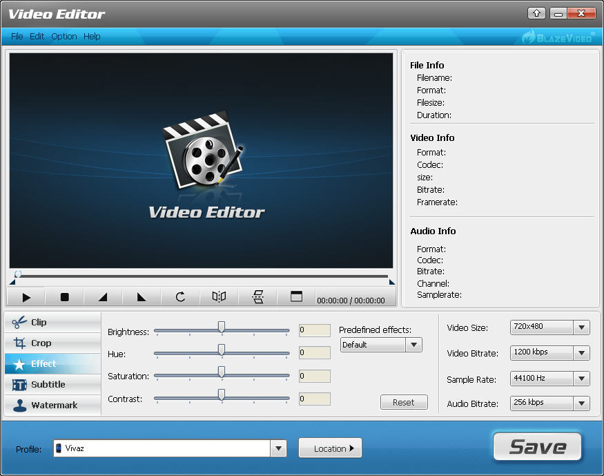 BlazeVideo Video Editor