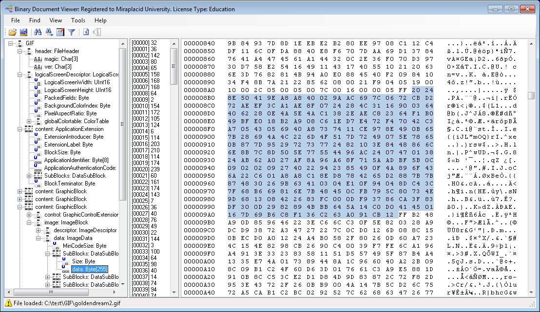 Miraplacid Data Viewer