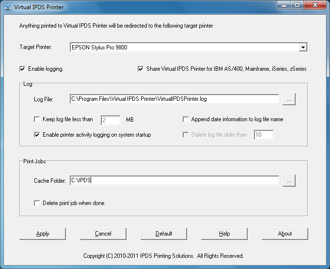 Virtual IPDS Printer