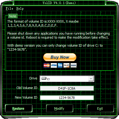 VolID(Disk Drives Serial Modifier)