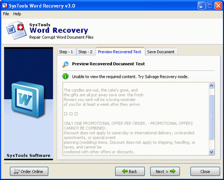 Repair MS Word 2003