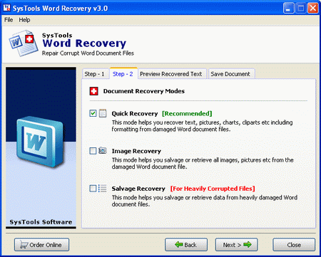 Repair Corrupt Word Document