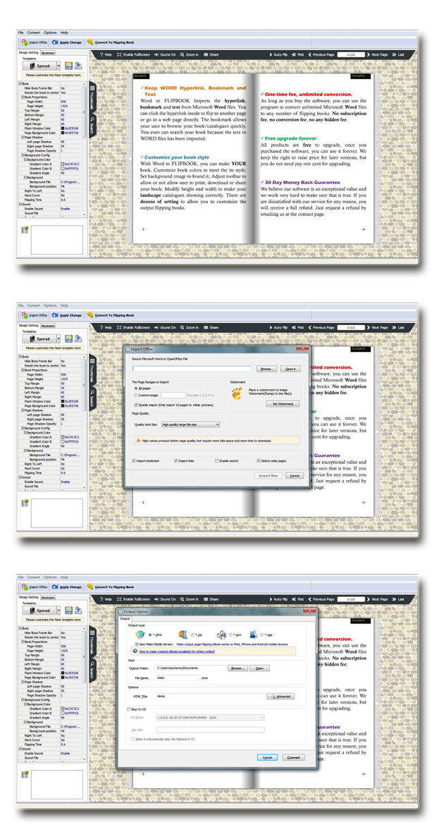 Word to Flash Flipping Book