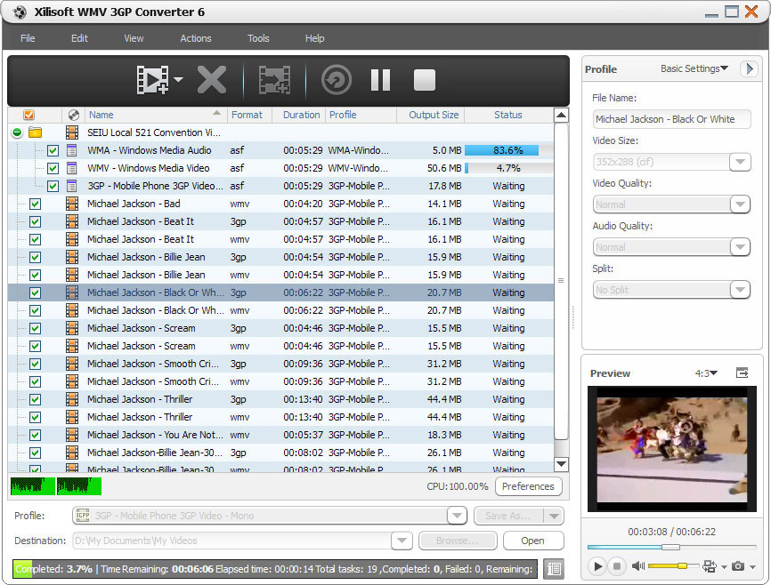 Xilisoft WMV 3GP Converter